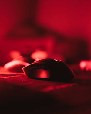 Logitech Mouse On Red Light Wallpaper