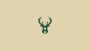 Logo On Beige Minimalist Background Wallpaper