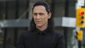 Loki In Black Suit Wallpaper