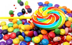 Lollipop And Nips Candies Wallpaper