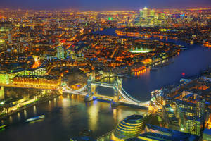 London Night Lights Cityscape Wallpaper