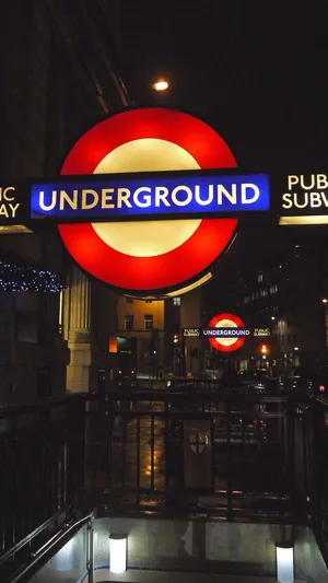 London Underground Subway Station Entrance Wallpaper