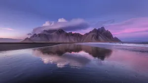 Lone Cloud Over Beautiful Mountain Lake Wallpaper