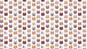 Look At This Adorable Cat Pattern. Wallpaper