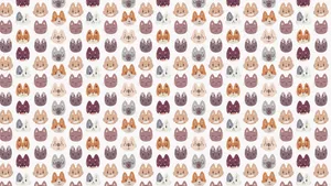 Look At This Adorable Cat Pattern. Wallpaper