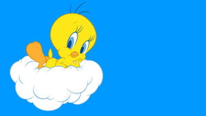 Looney Tunes Tweety On A Cloud Wallpaper