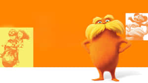 Lorax Character Orange Backdrop Wallpaper