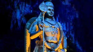 Lord Murugan 4k Blue Lighting Wallpaper