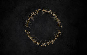 Lord Of The Rings Landscape Golden Texts Wallpaper