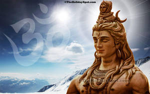 Lord Shiva In Snow Mountain Wallpaper