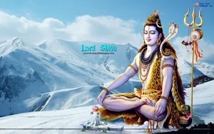 Lord Shiva On Snow Wallpaper