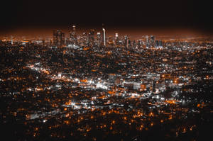 Los Angeles Aerial View At Night Wallpaper