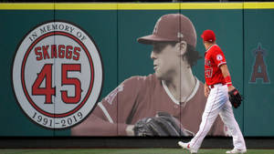 Los Angeles Angels Tyler Skaggs Memorial Wall Wallpaper