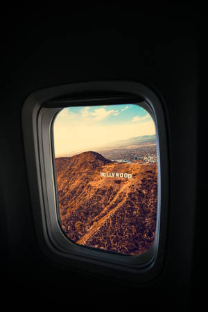 Los Angeles Hollywood From Airplane Wallpaper