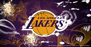 Los Angeles Lakers Purple Artwork Wallpaper