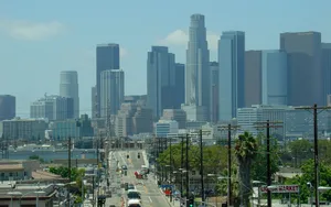 Los Angeles Leading Road Skyline Wallpaper