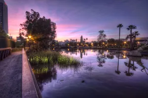 Los Angeles Park And Lake Wallpaper