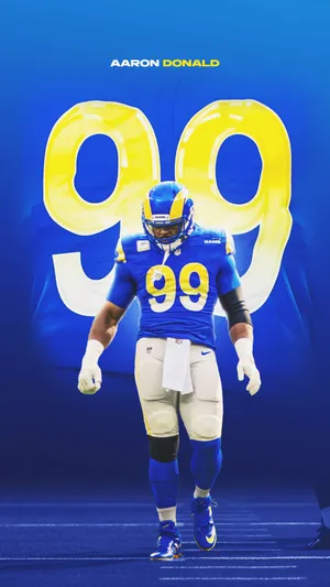 Los Angeles Rams Aaron Donald Jersey Number 99. Wallpaper
