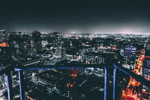 Los Angeles Skyline During Nighttime Wallpaper