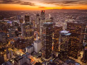 Los Angeles Sundown Skyline Wallpaper