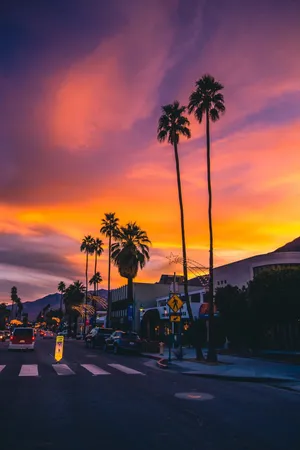 Los Angles Iphone California Street Sunset Wallpaper