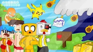 Los Compas Video Game Characters Vector Art Wallpaper