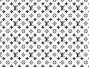 Louis Vuitton Pattern In Black And White Wallpaper