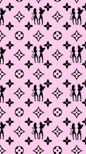 Louis Vuitton Pink With A Devil And An Angel Wallpaper