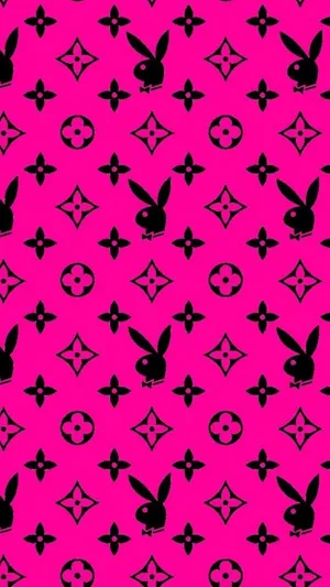 Louis Vuitton Pink With Playboy Bunny Wallpaper
