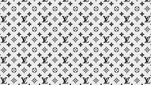 Louis Vuitton Print Black And White Wallpaper