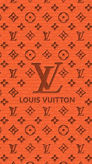 Louis Vuitton Print Orange Wallpaper