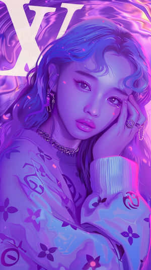 Louis Vuitton Purple Fantasy Artwork Wallpaper
