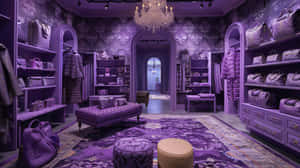 Louis Vuitton Purple Interior Design Wallpaper
