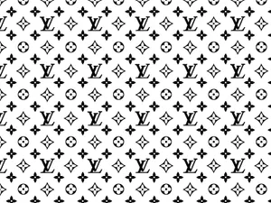 Louis Vuitton White Black Patten Wallpaper