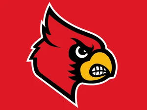 Louisville Cardinals Logo Red Background Wallpaper