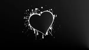 Love Black And White Paint Splatter Wallpaper