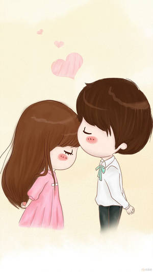 Love Cute Couple Kissing Forehead Kiss Wallpaper