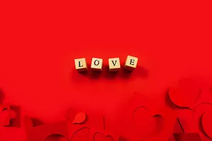Love Desktop Red Background Wallpaper