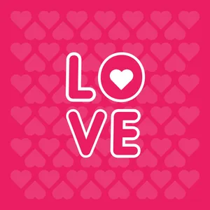 Love Inscription And Hearts Art Wallpaper