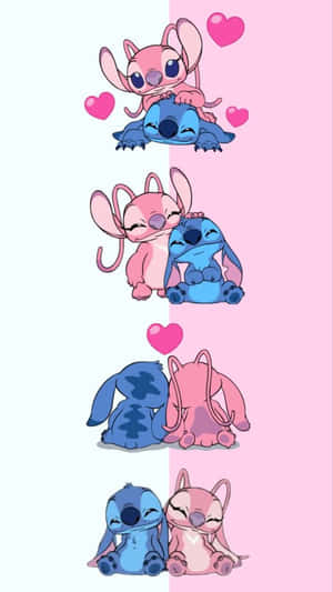 Love Is In The Air With Adorable Stitch! Wallpaper