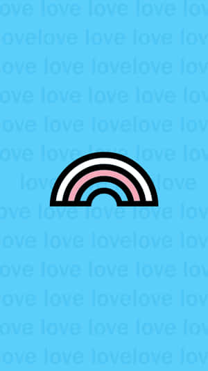 Love Love Love - Rainbow Sticker Wallpaper