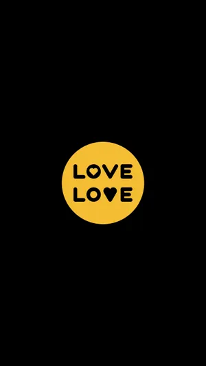 Love On Black Minimalist Background Wallpaper
