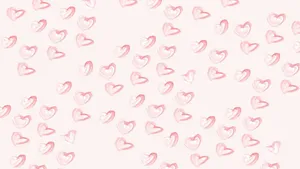 Lovecore Hearts Pattern Wallpaper