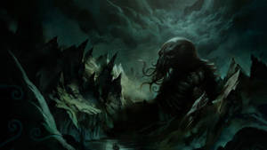 Lovecraft Dark Monster Cthulhu Wallpaper