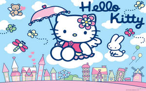 Lovely Blue Hello Kitty Wallpaper
