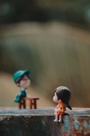 Lovely Couple Figures Apart [wallpaper] Wallpaper