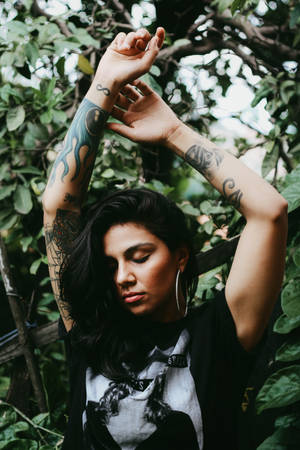 Lovely Girl With Tattoos Wallpaper