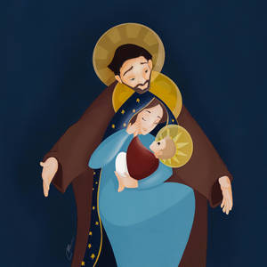 Lovely Holy Family Wallpaper