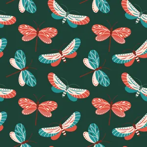 Lovely Pastel Butterflies And Dragonflies Wallpaper