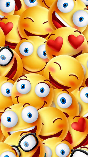 Lovestruck Smileys Plain Yellow Iphone Wallpaper